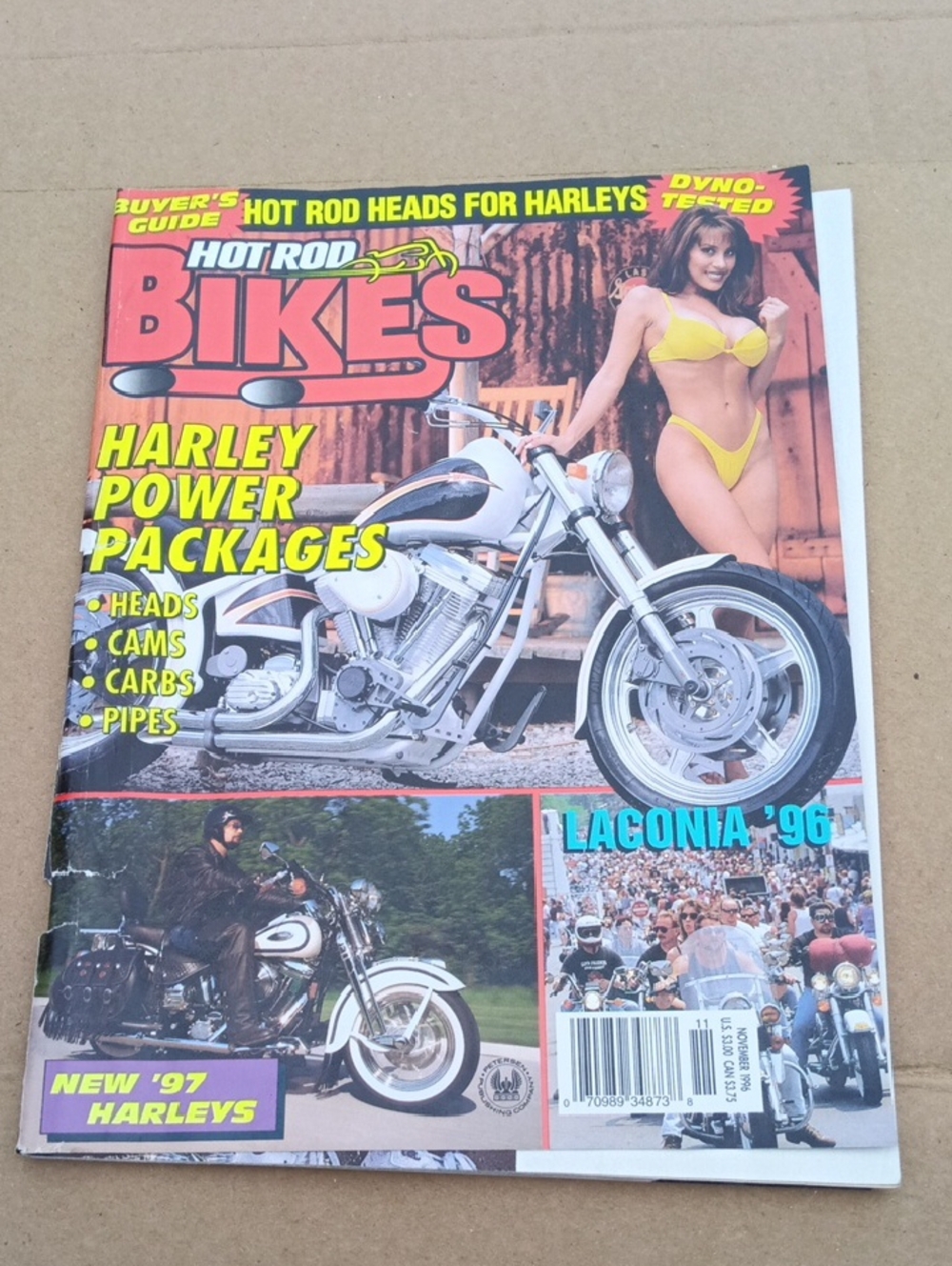 Hot Rod Bikes Magazine - Harley Power Packages Cover (Yellow Bikini)